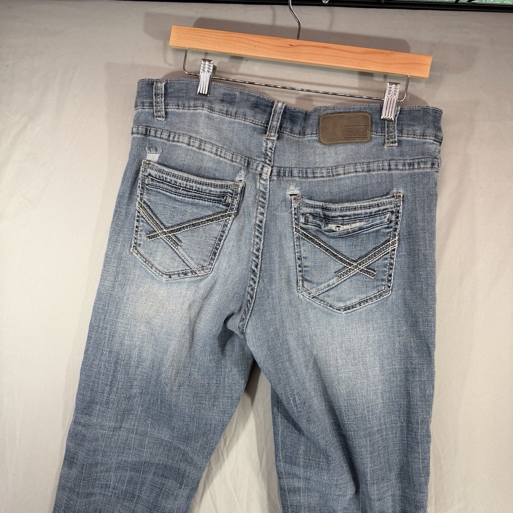 BKE Buckle Tyler Straight Jeans 36R 34x30 Denim Medium Wash Stretch